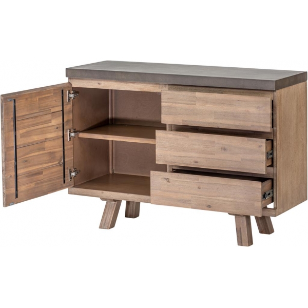 SMALL SIDEBOARD WITH 1 DOOR 3 DRAWERS