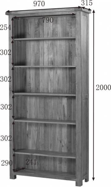 6' WIDE BOOKCASE