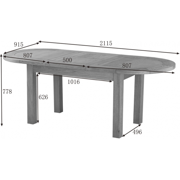 LARGE D-END EXTENDING TABLE
