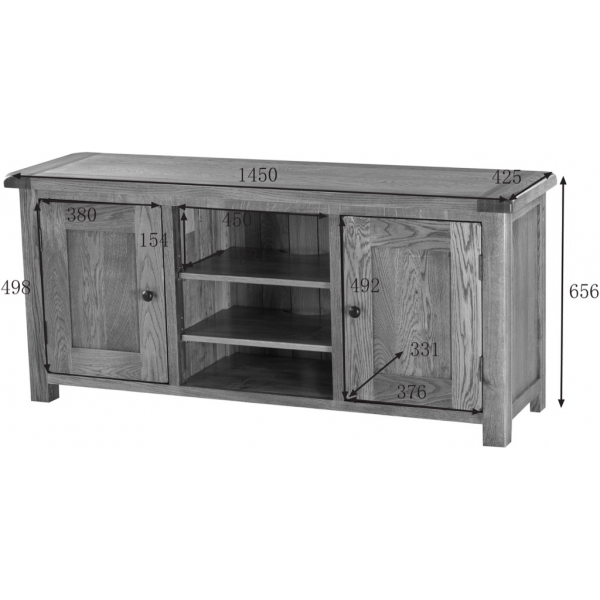 LARGE TV UNIT WITH WOODEN DOORS