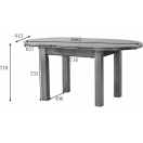 SMALL D-END EXTENDING TABLE