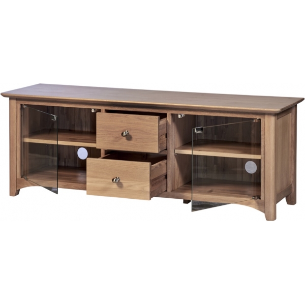 LARGE TV UNIT WITH GLASS DOORS