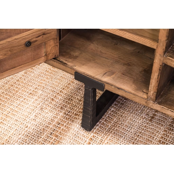 LARGE TV UNIT WITH WOODEN DOORS