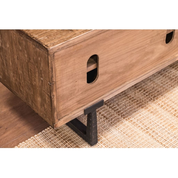 LARGE TV UNIT WITH WOODEN DOORS