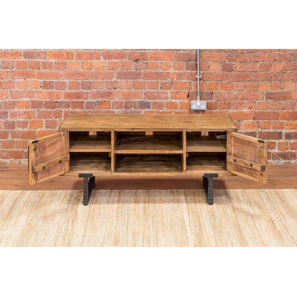 LARGE TV UNIT WITH WOODEN DOORS