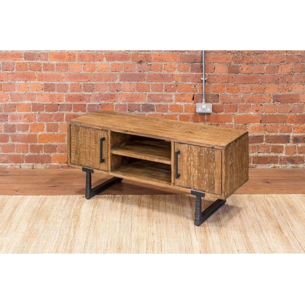 LARGE TV UNIT WITH WOODEN DOORS