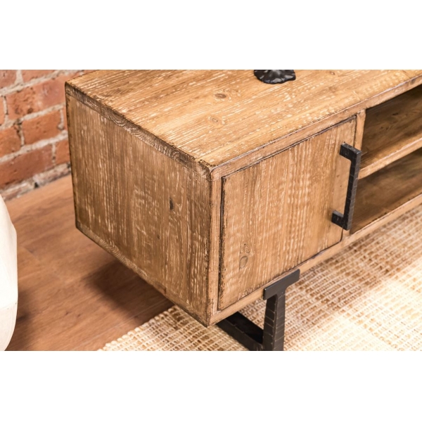 LARGE TV UNIT WITH WOODEN DOORS